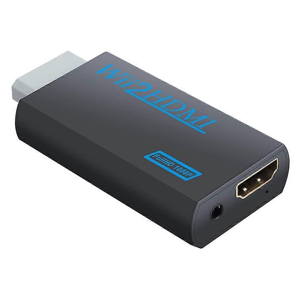 HDMI Adapter and Converter for Wii 1080P HD Output with 3.5mm Audio Port Full Wii Mode Support Black