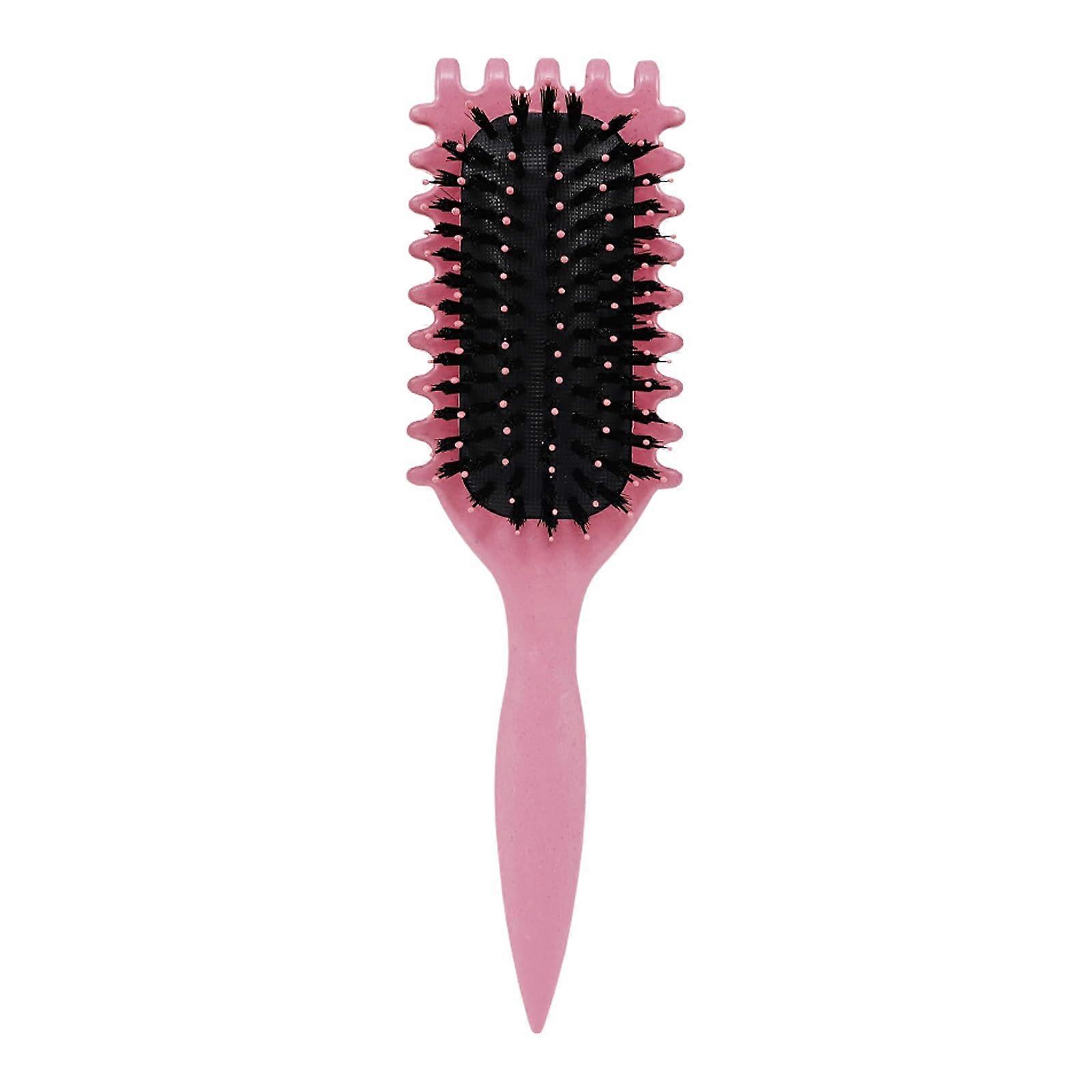 Curling Brush for Curly Hair with Curl Defining Bristles and Ergonomic Comfort Grip, Rose Red S