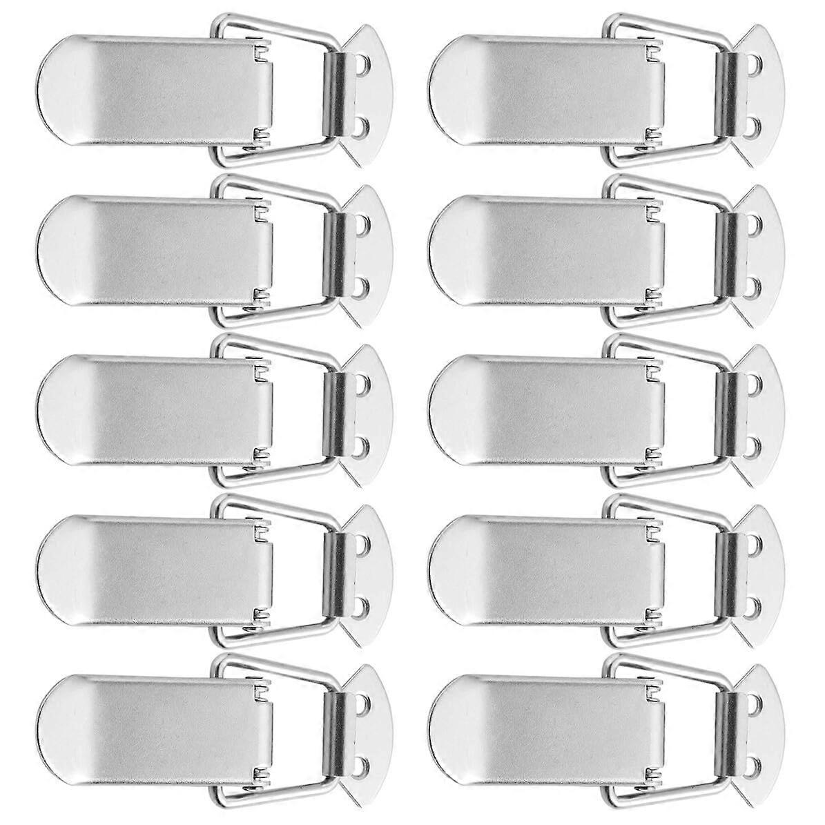 10Pcs Stainless Steel Spring Loaded Toggle Latch Clamp for Toolbox Chest Cabinet, Rustproof