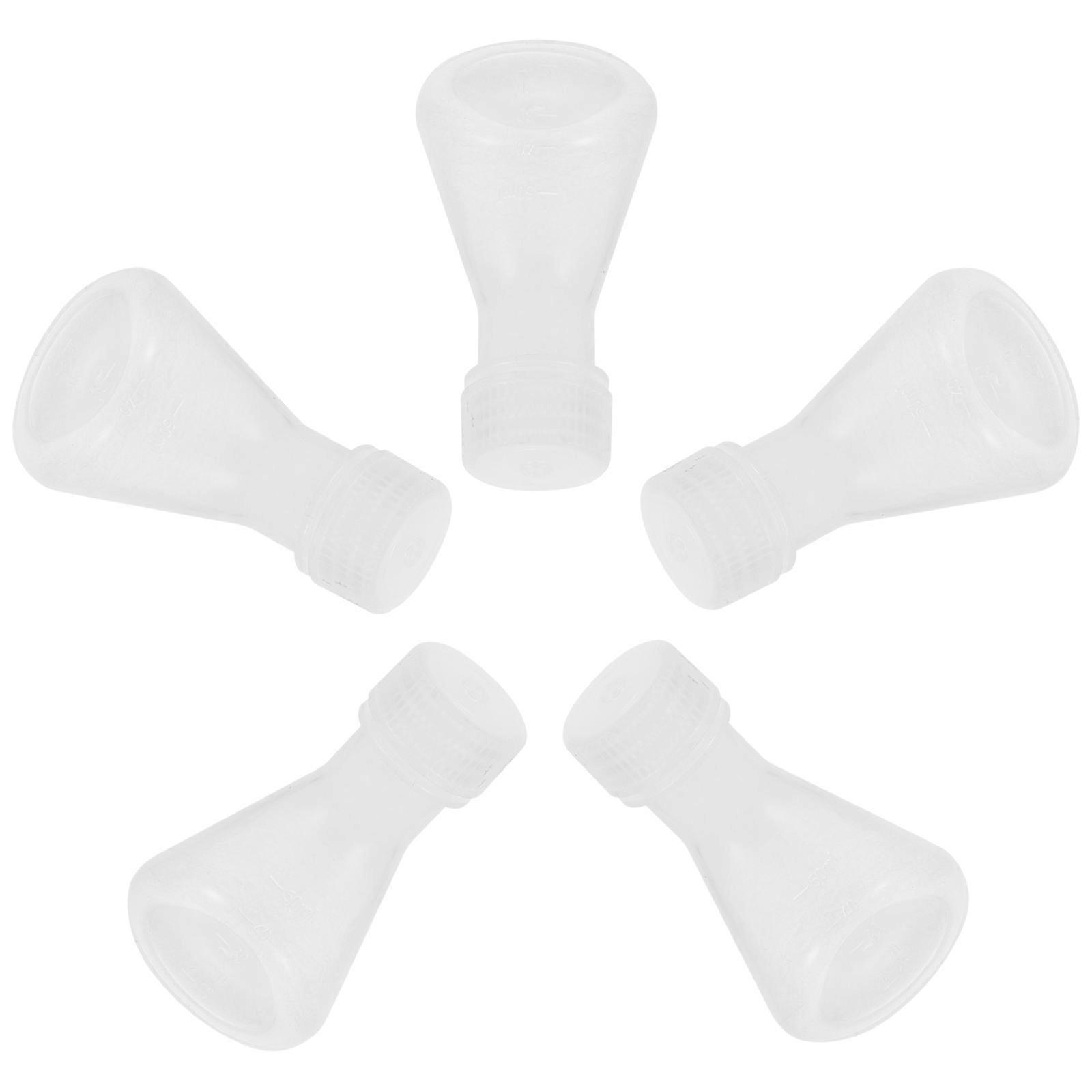 Burner Plastic Chemistry Lab Conical Flasks for Storage Use 5Pcs