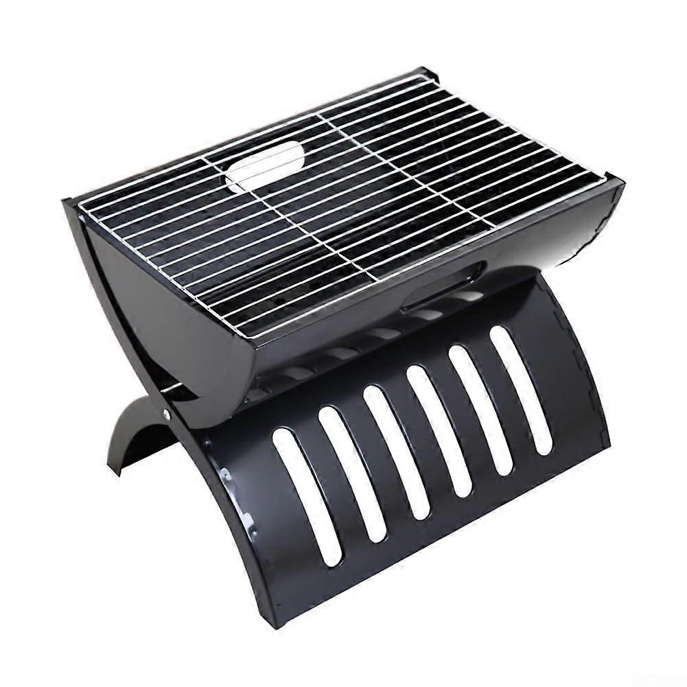 Portable Folding BBQ Grill with Triangular Stability Frame, FourSide Airflow and EasyClean Design
