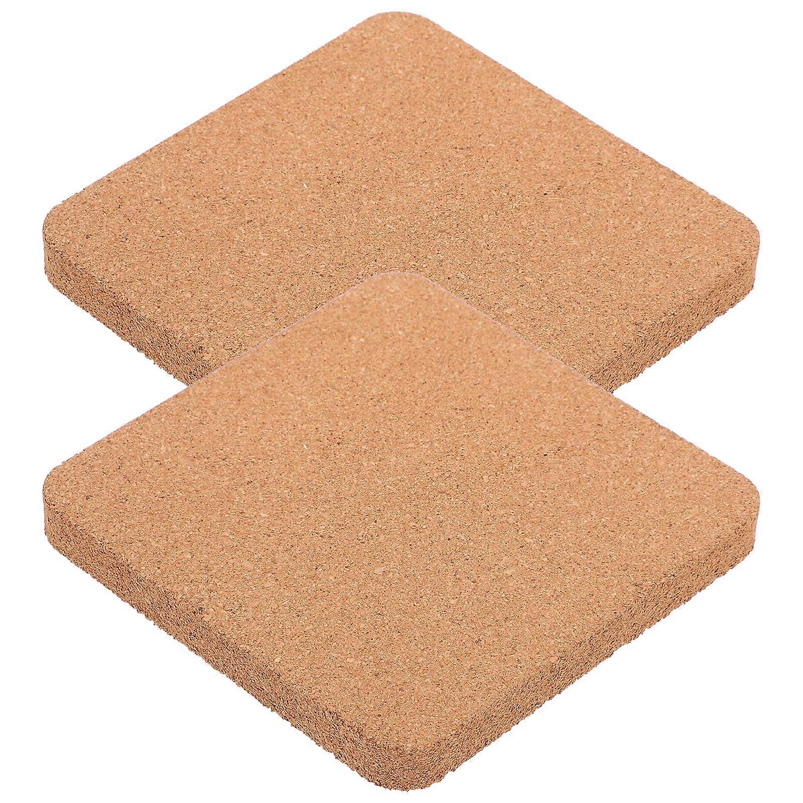 2Pcs Cork Board Small Bulletin Board for Wall Notes Craft Supply Khaki