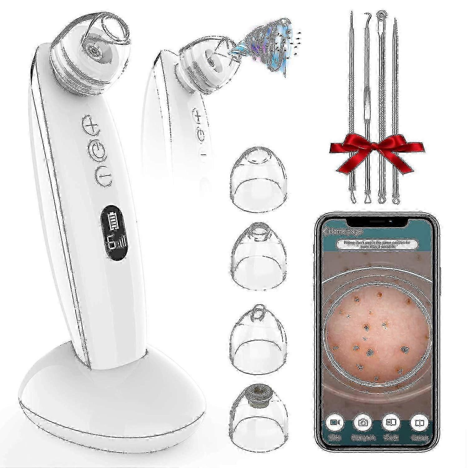 Blackhead Remover Vacuum,6 Modes &amp; 4 Replaceable Suction Probes 26s