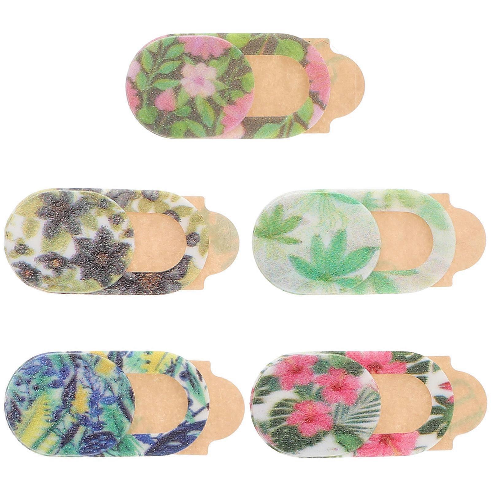Web Camera Cover for Protection 5Pcs Floral Pattern ABS Laptop Camera Slide