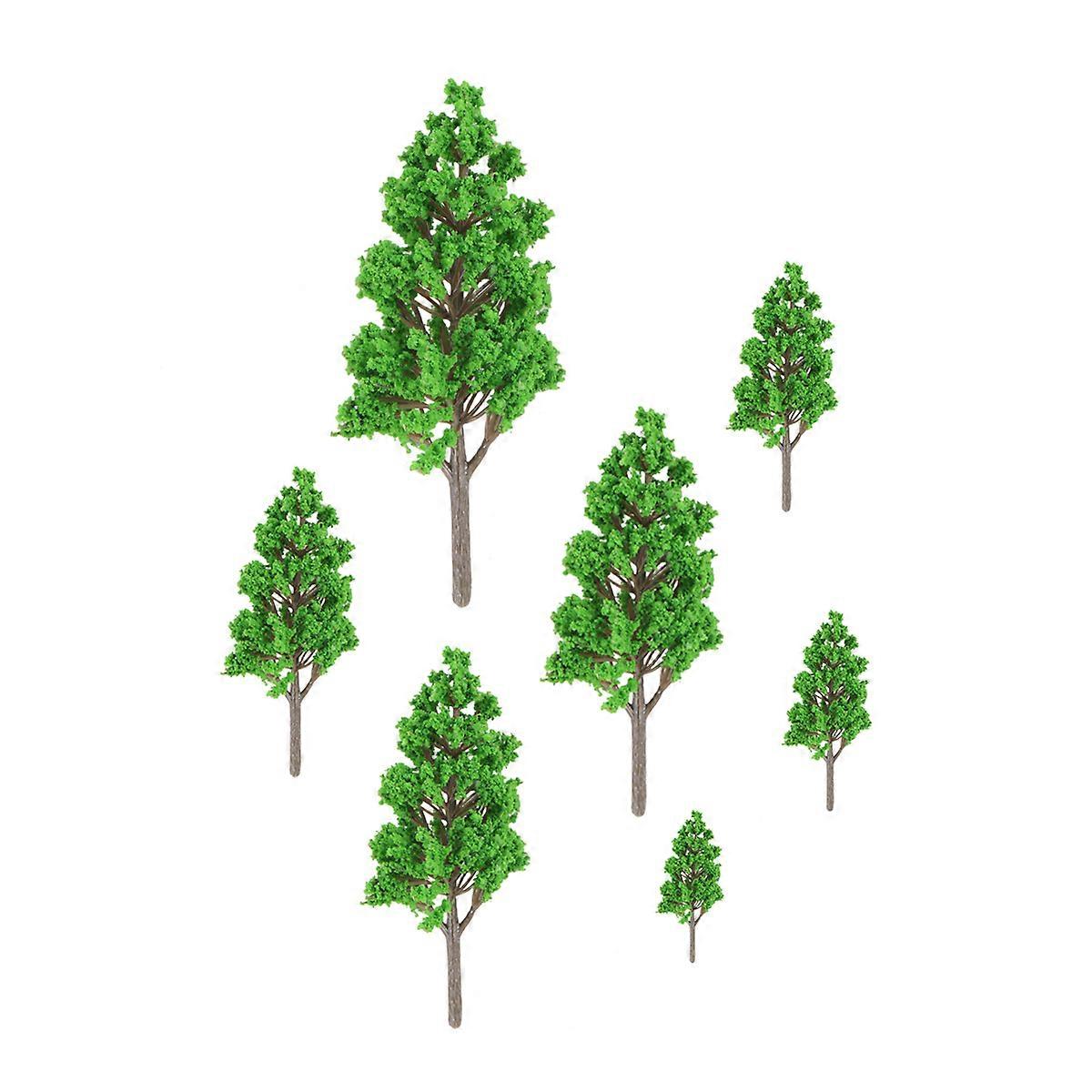 Garden Landscape Model Tree for DIY with 7Pcs Plastic Poplar Trees