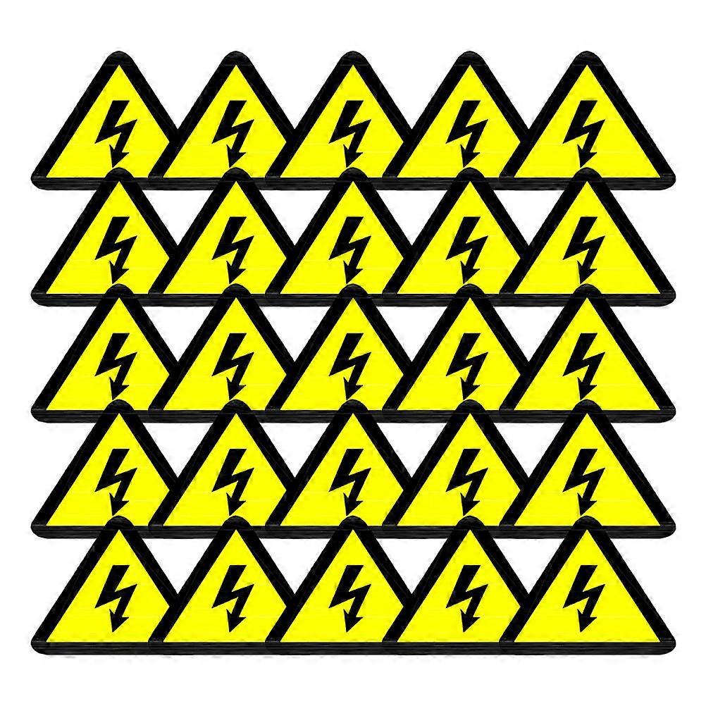 Safety Label Electrical Warning Sticker for Use 50Pcs Yellow