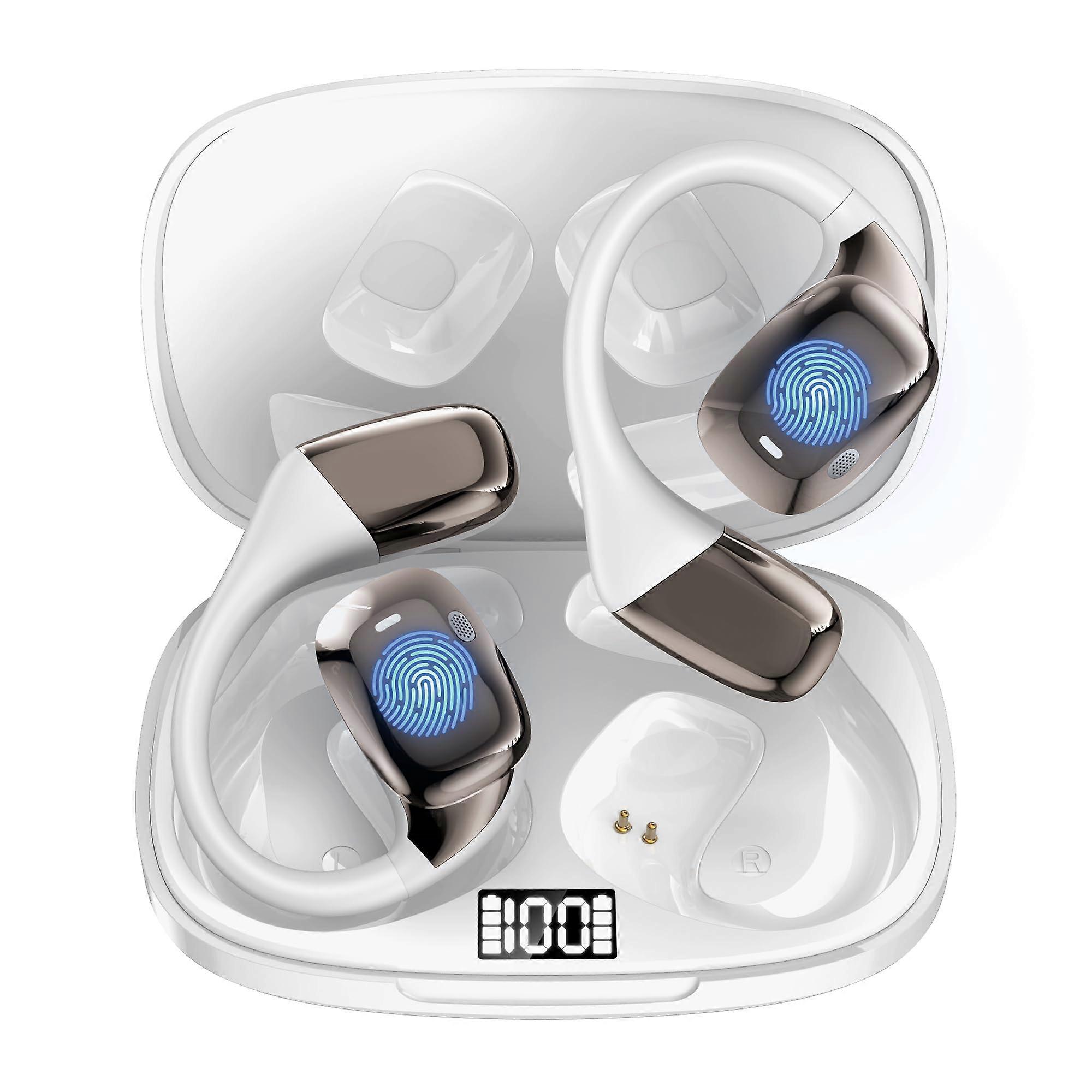 AI Translation Earbuds with RealTime TwoWay Conversation, 140 Languages, Bluetooth, White