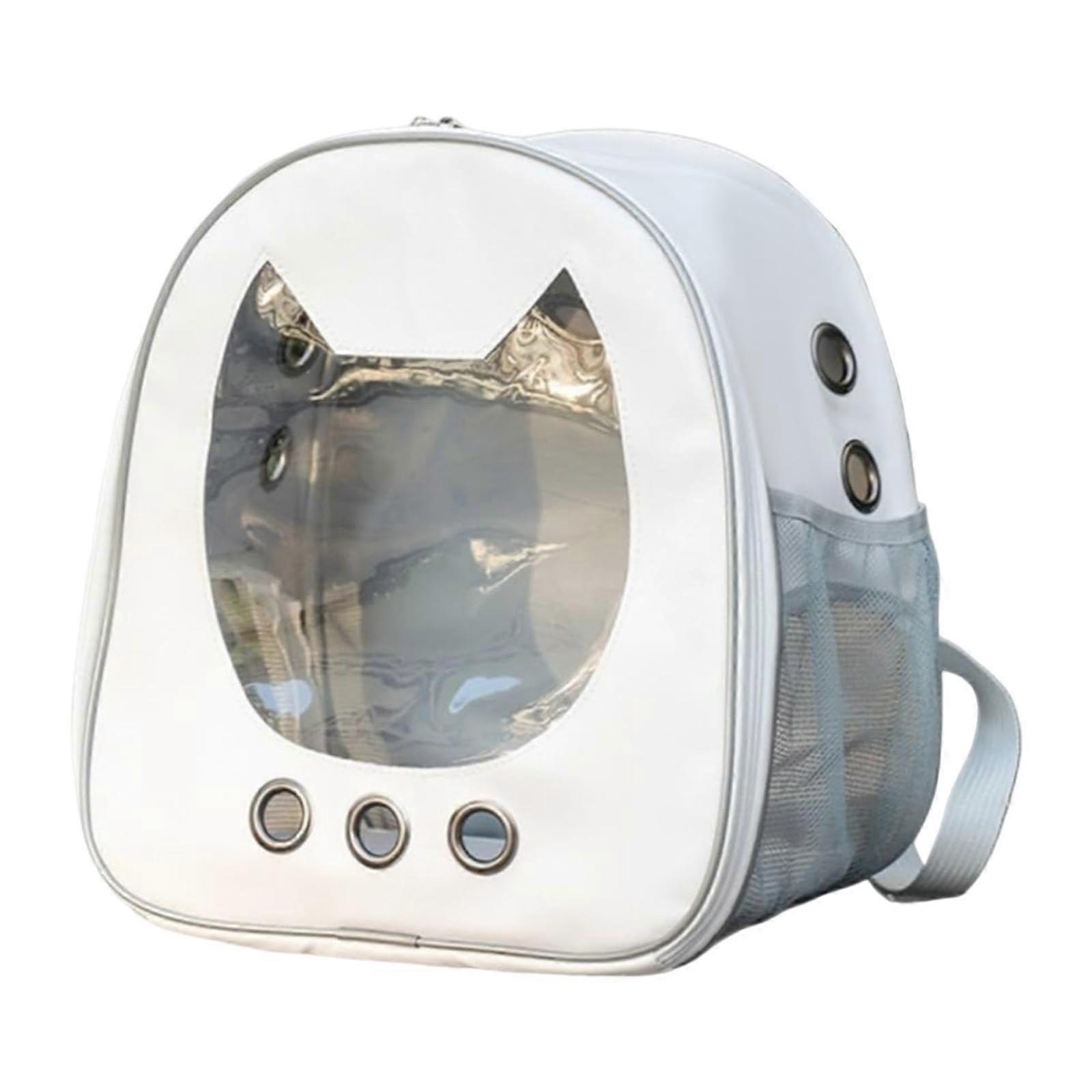 Cat Backpack Carrier with Clear Window, Ventilated Pet Travel Backpack for Hiking and Camping