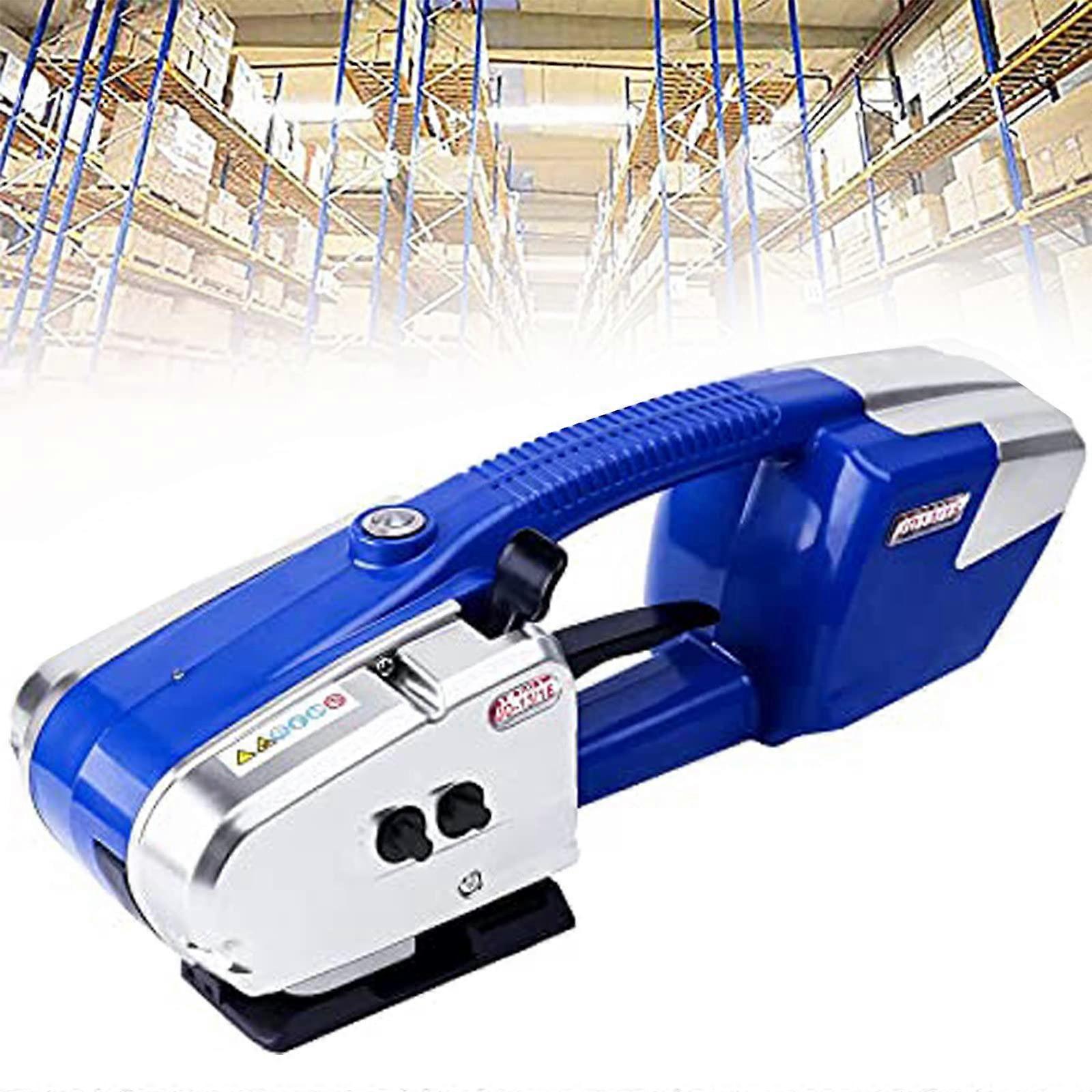 Battery Powered Strapping Tool with Automatic Hot Melt Welding and Adjustable Clamping Force
