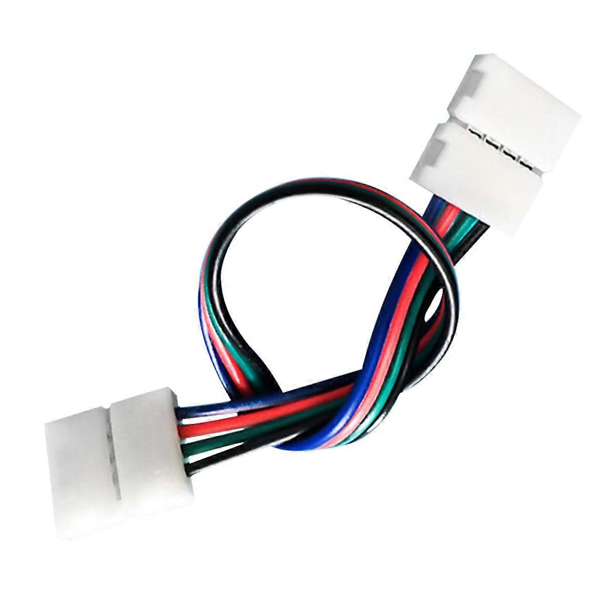 LED Strip Connector Double Head 5050 RGB Cable Solderless Quick Connect for Easy Installation