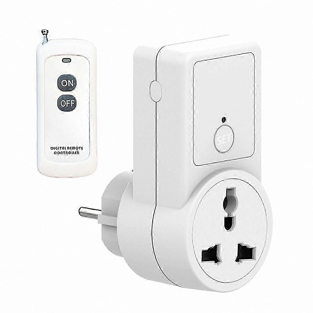 Wireless Remote Control Smart Power Outlet Switch, EU Plug Adapter for Home Lamps