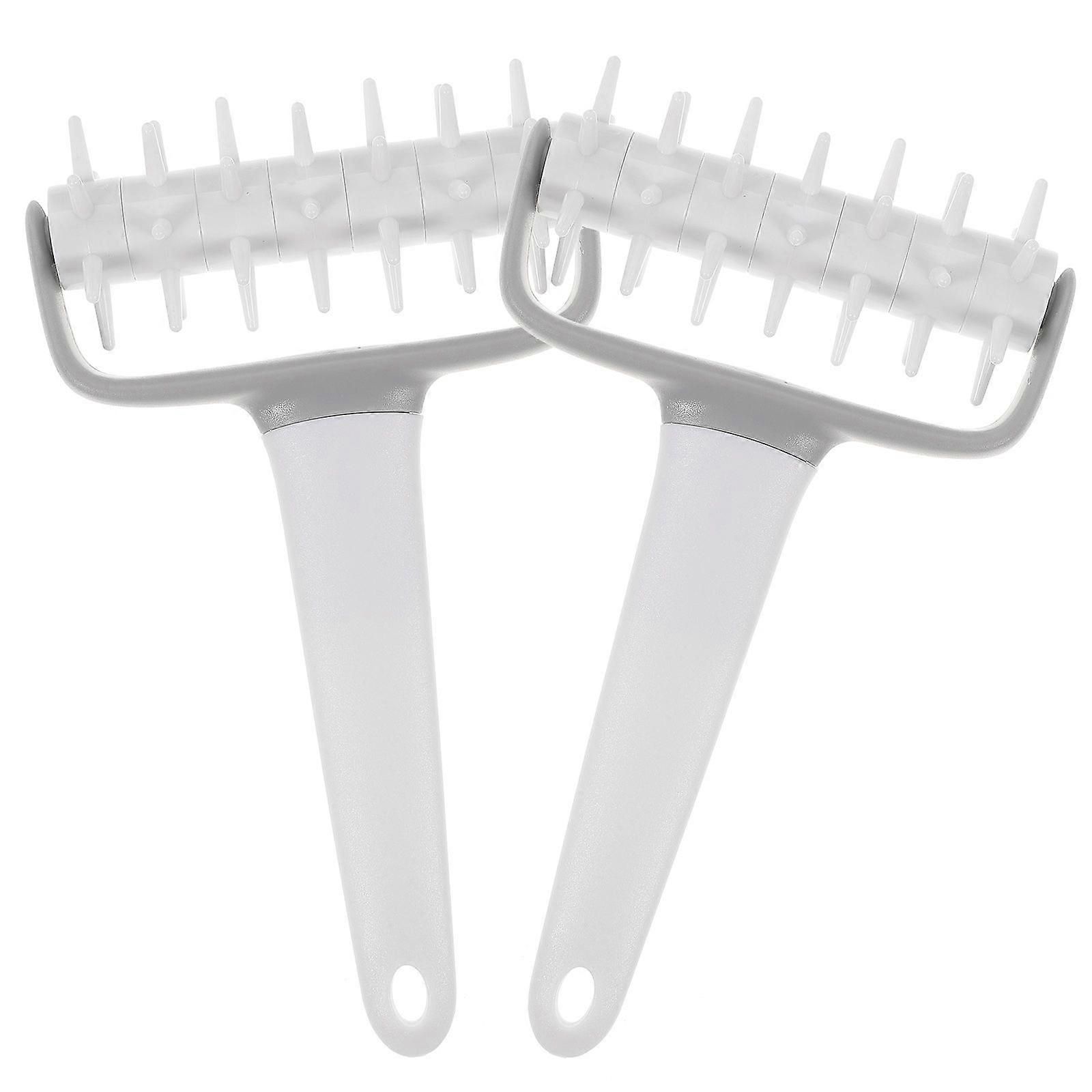 2Pcs Pizza Dough Docker Dough Roller Pizza Roller Spike Pastry Hole Puncher Bread Dough Docker