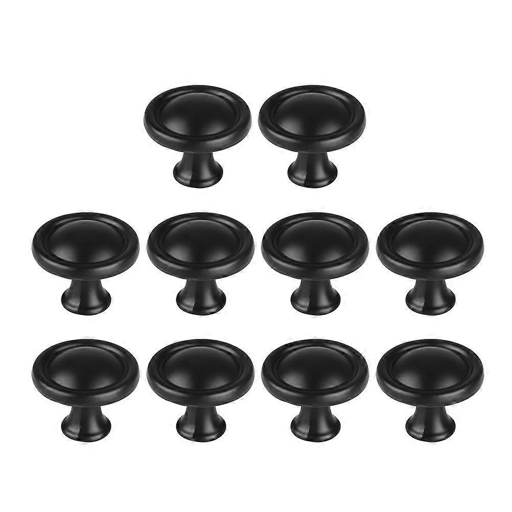20pcs Door Round Handles Kitchen Cabinet Knobs Cupboard Wardrobe Pull Knobs (Black)