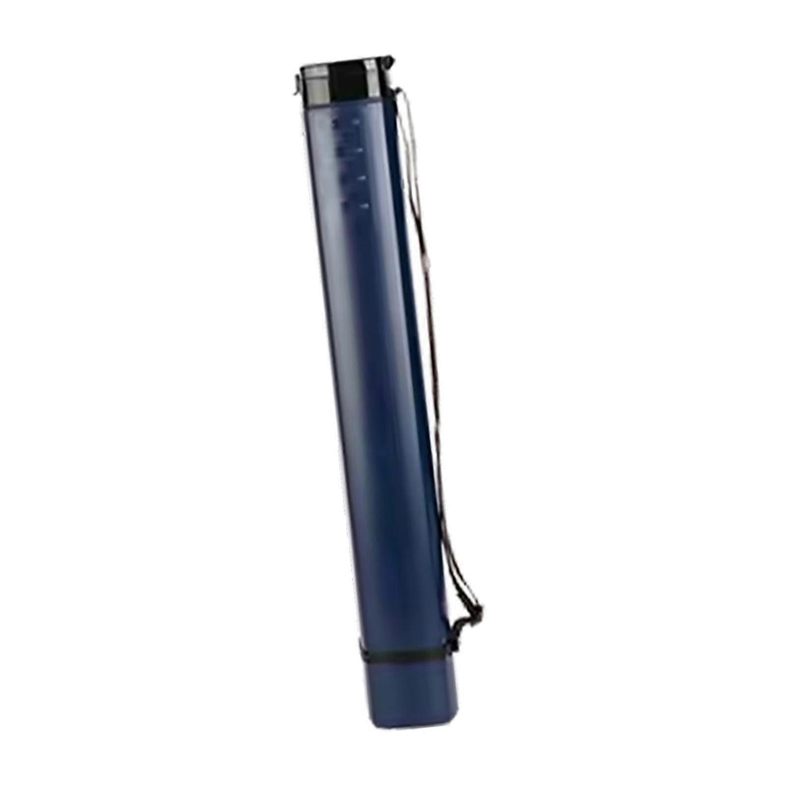 Telescoping Poster Tube Adjustable Waterproof Document Storage Case with Shoulder Strap Deep Blue