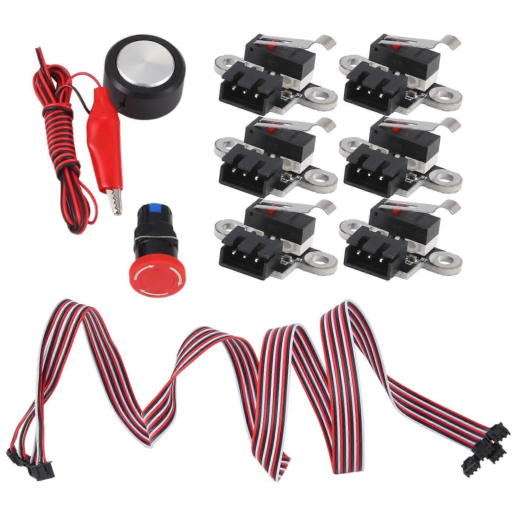 Essential Accessories Kit for CNC Machine 3018PROVe,Emergency Stop,Z-Axis Tool Setting Touch Probe