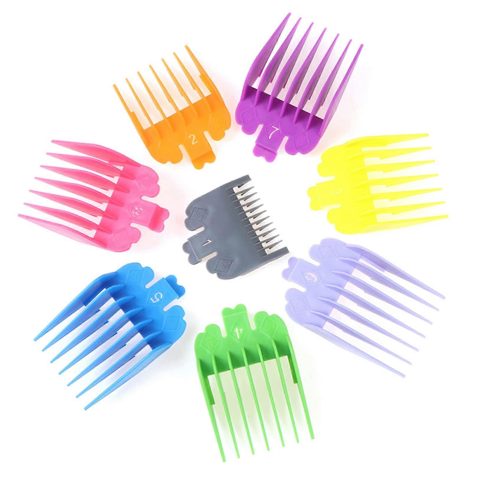 8 Pcs Universal Hair Clipper Guards Set, ColorCoded Guide Combs for Consistent Cutting Lengths