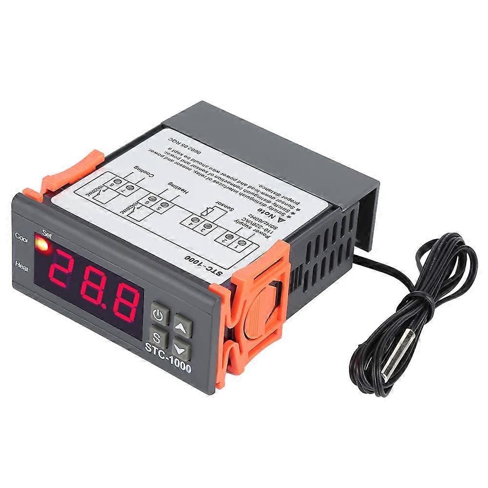 Digital Temperature Controller with Sensor, Dual Mode Thermostat 110220V for Aquarium and Incubator