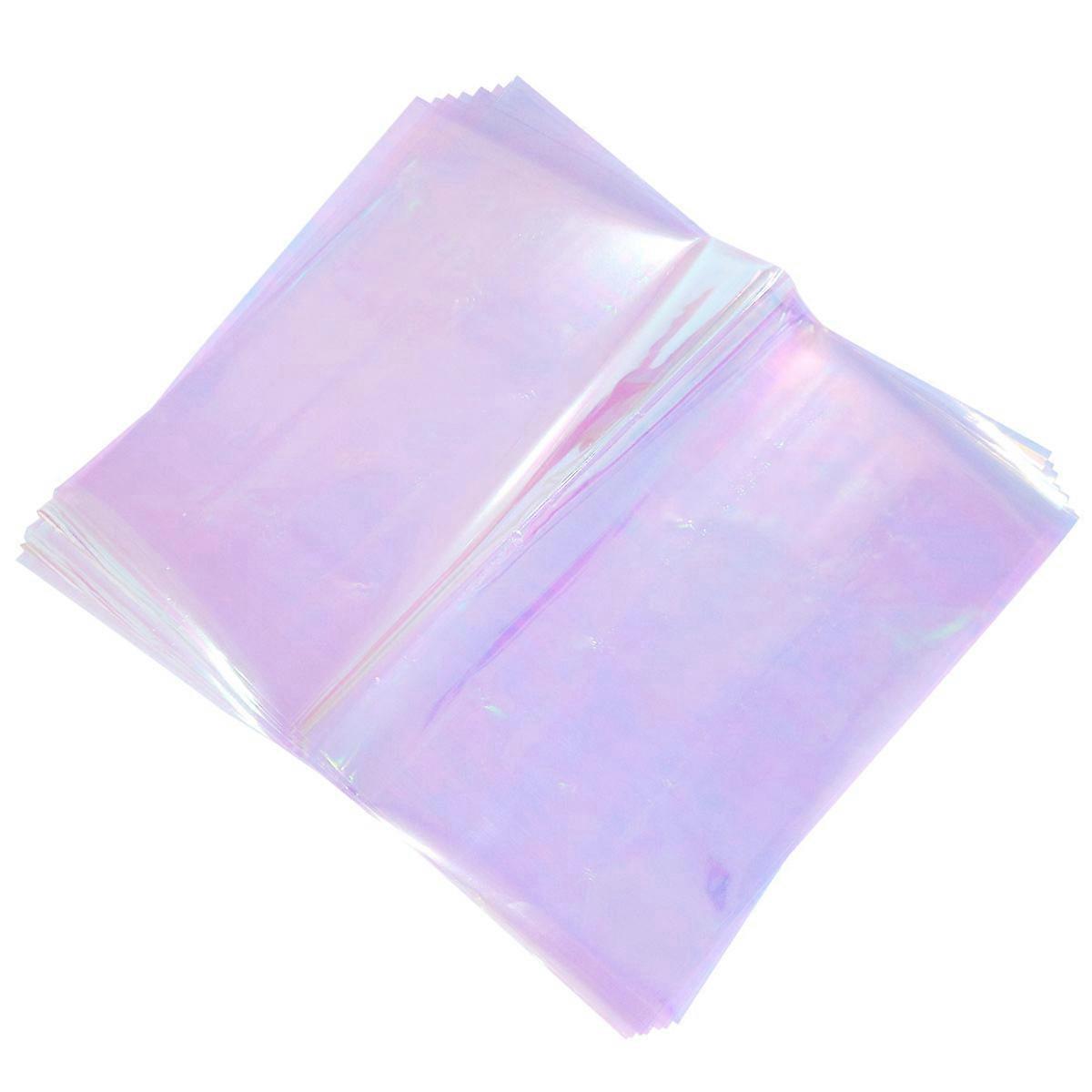 Iridescent Cellophane Roll Wrapping Paper 60x50cm Flower Packaging Multi-Colored 10Pcs