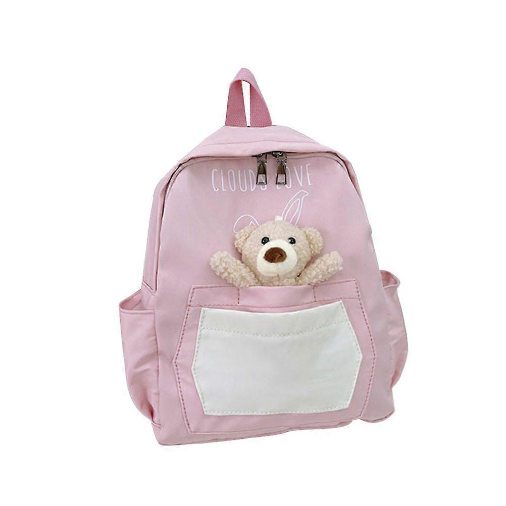 Kids Backpack Kindergarten Backpack for School Pink Bear Pattern