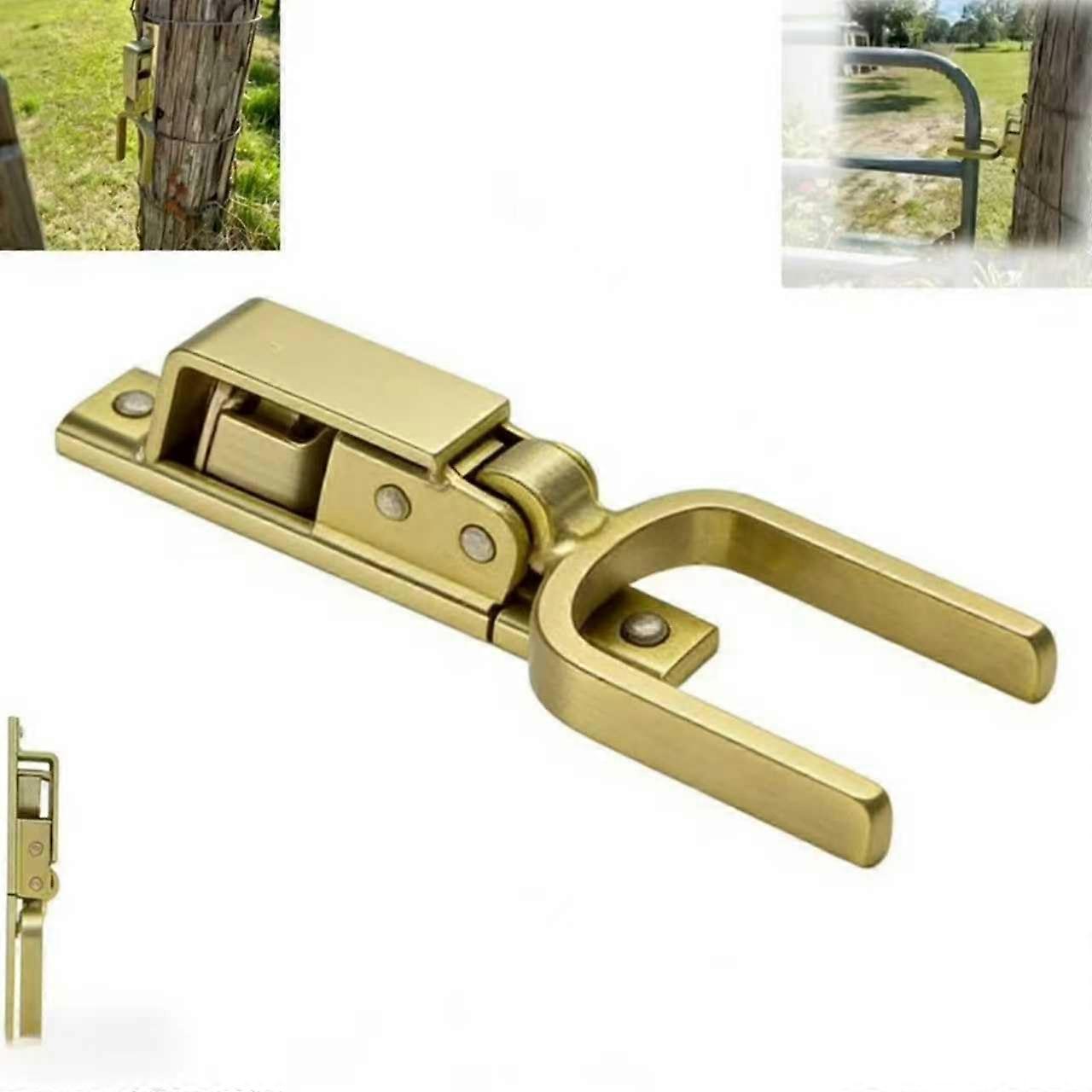 Heavy Duty Self Locking Gate Latch for Farm Fence and Backyard, Rustproof Quick Release Design