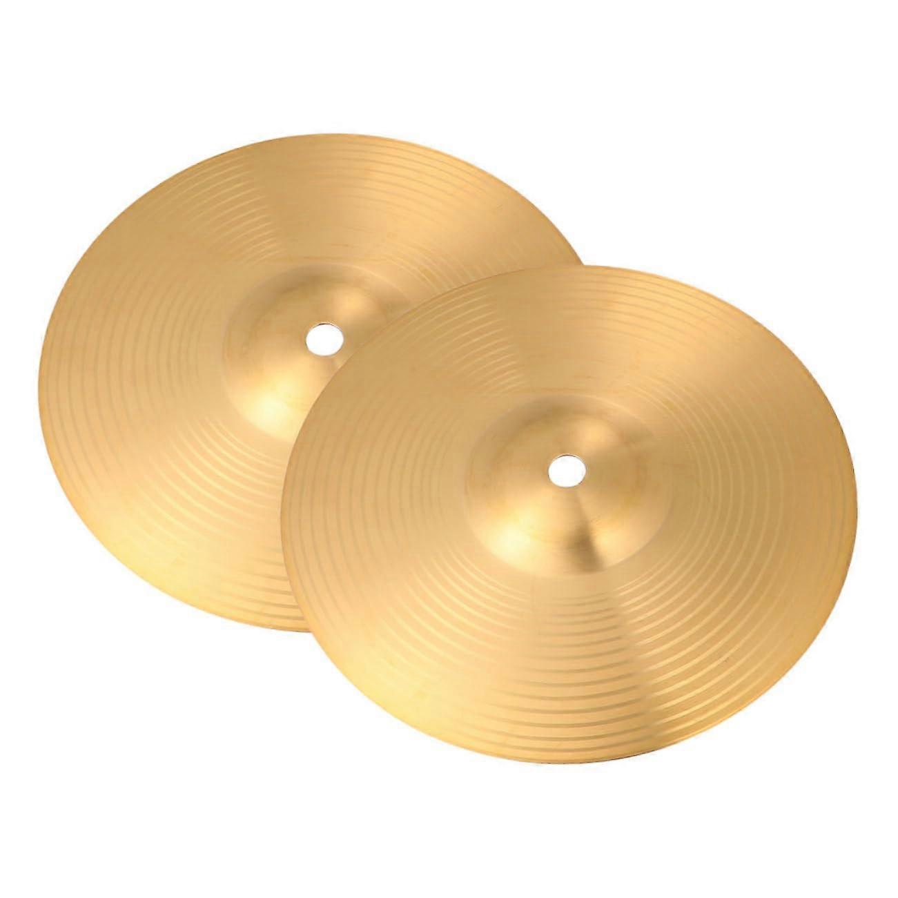 2Pcs Brass Jazz Drum Cymbals Set Durable Alloy Replacement for Drum Kit Lightweight and Compact