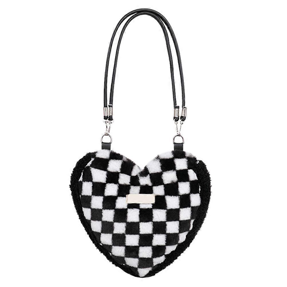 Cute Crossbody Bag Square Shape Working Plush Material Easy Open/Close 1Pack