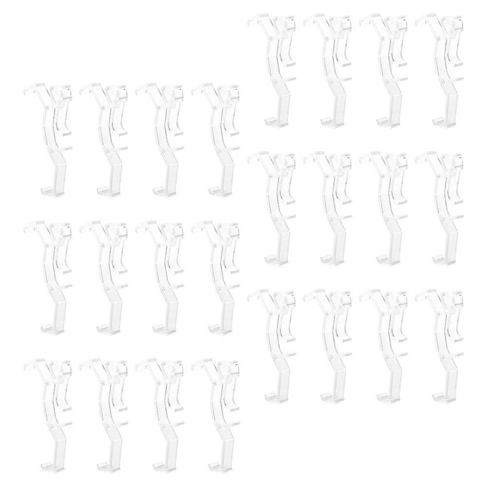 Plastic Valance Clips Window Blind Clip Clear 25Pcs for Home Use