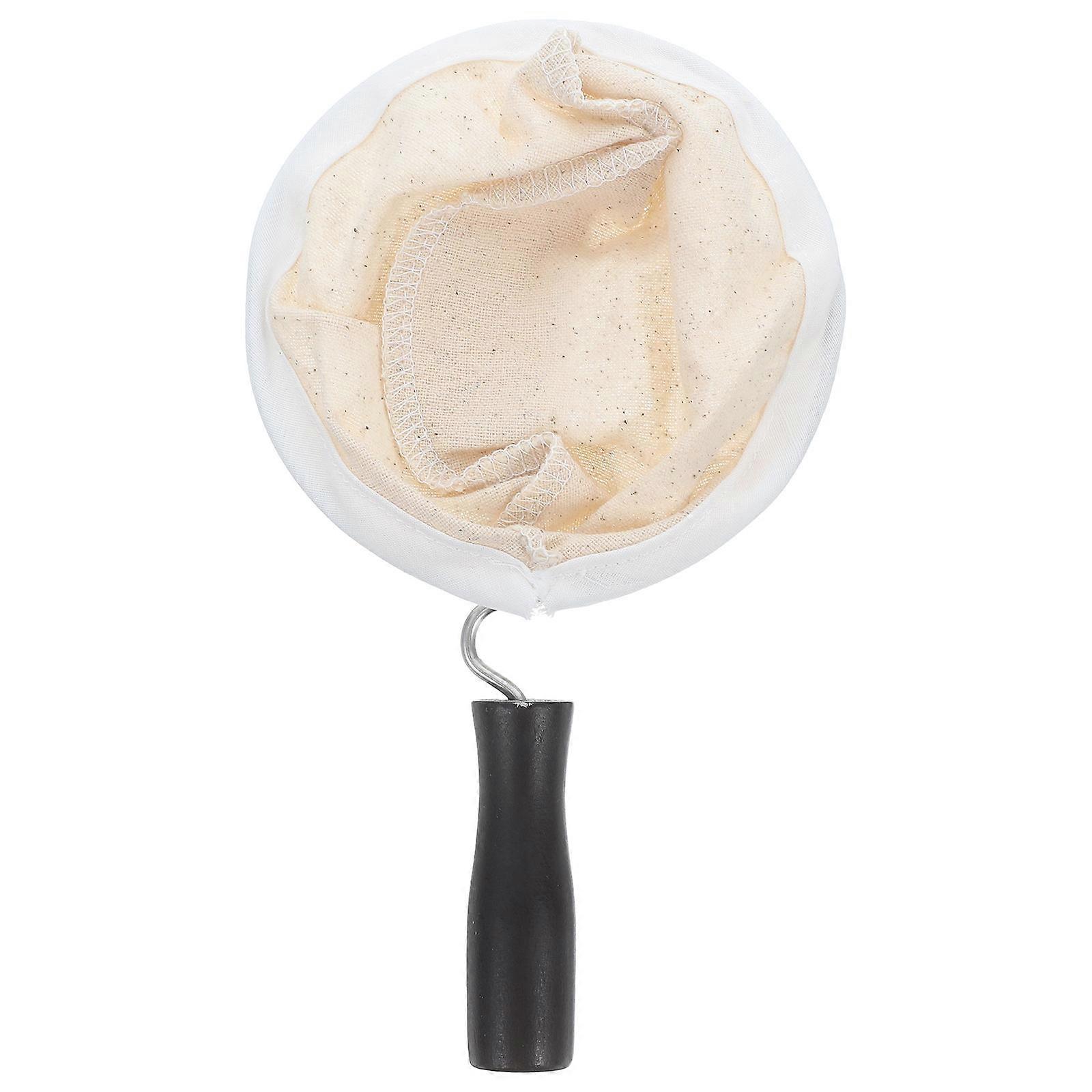 Coffee Filter Reusable Wood Handle Coffee Funnel Filter Bag for Home Use