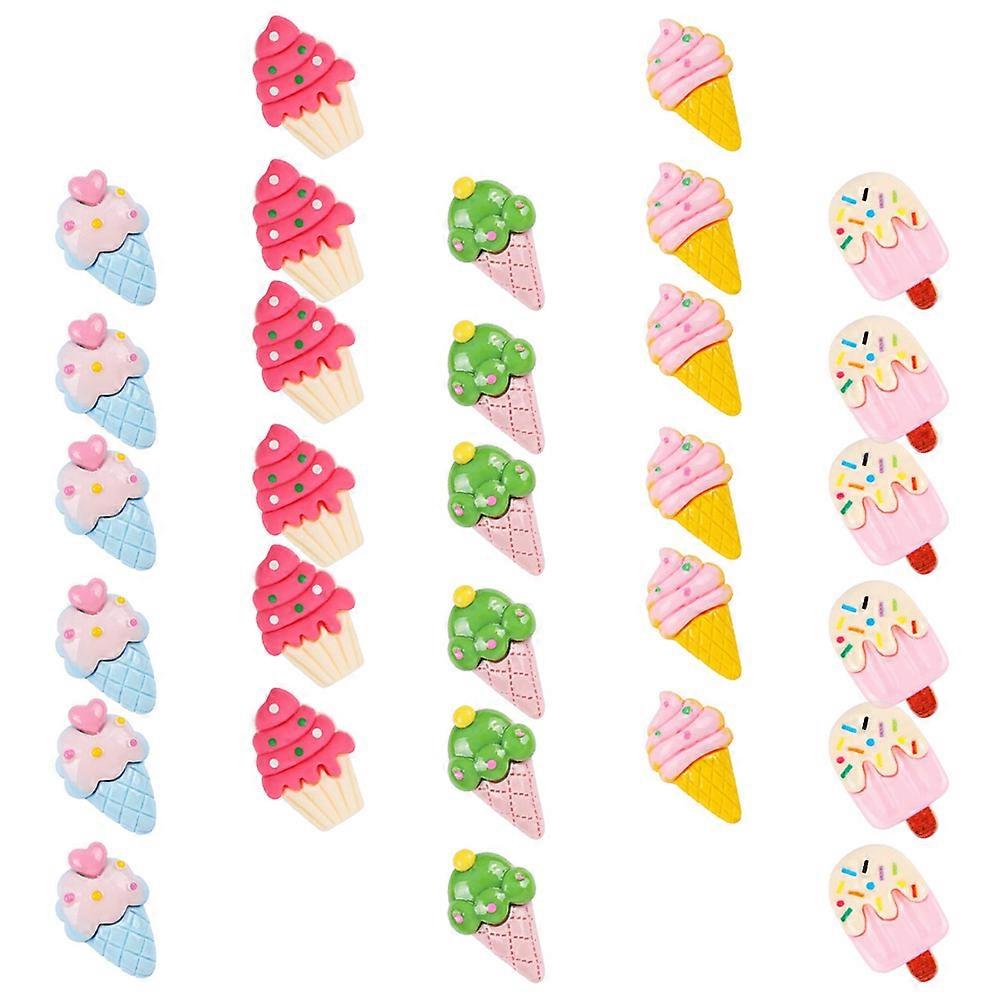 Ice Cream Shape Thumbtacks Replaceable Push Pins 60Pcs