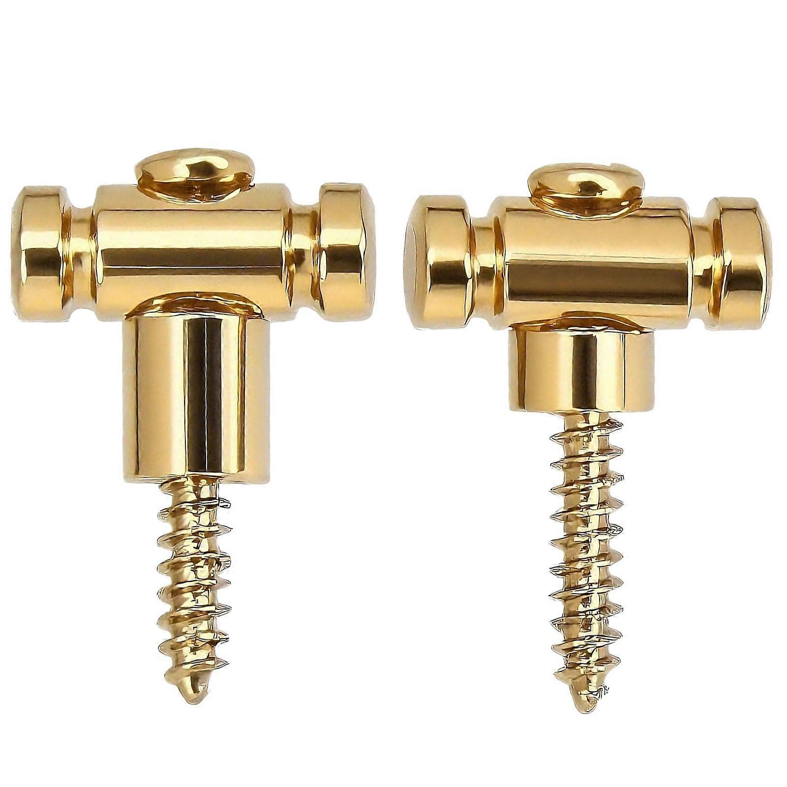 Gold Electric Guitar String Tree Set with Roller Guides for Stratocaster Telecaster 2Pack