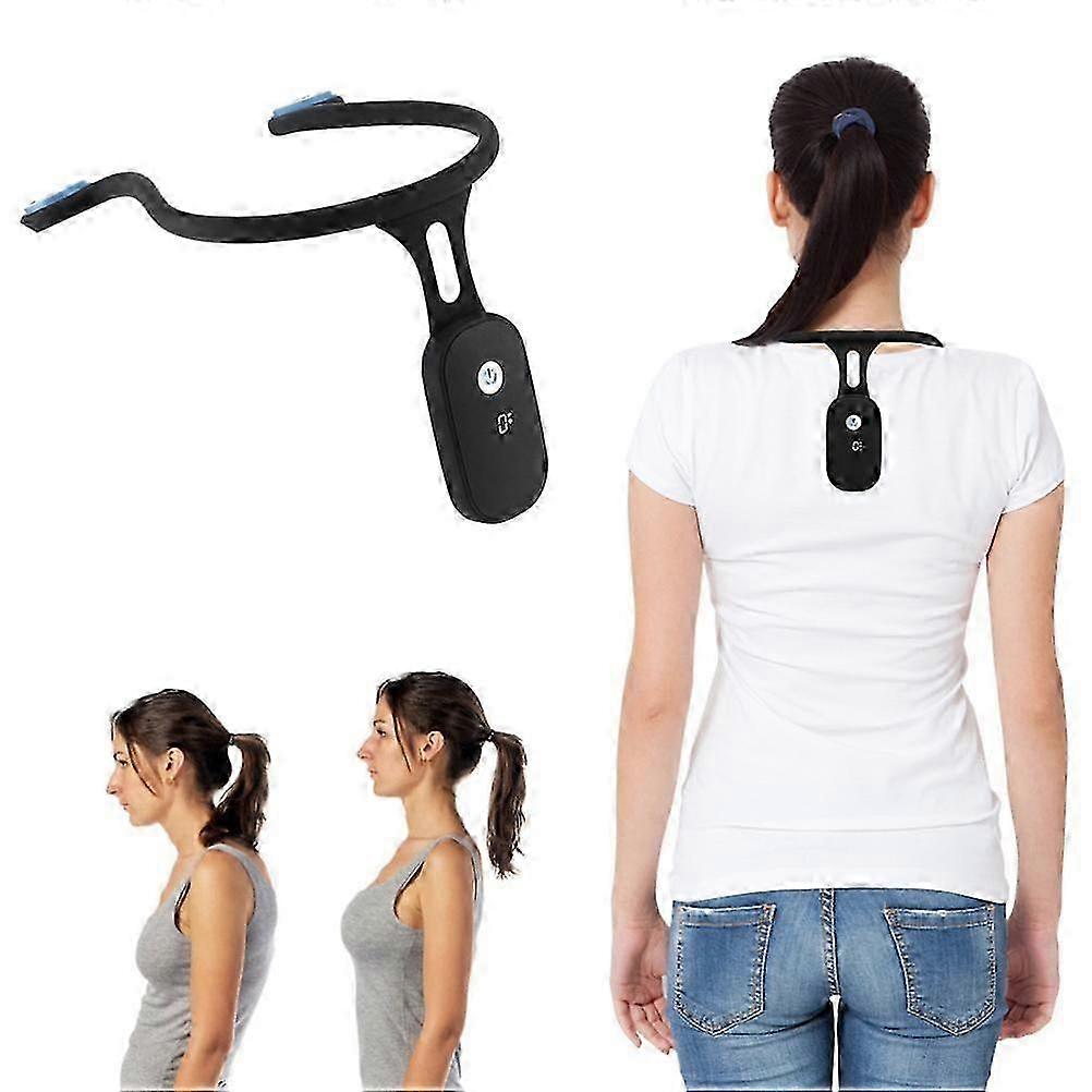 Automatic Induction Posture Corrector - Rechargeable Silicone Hanging Neck Trainer for Posture Support