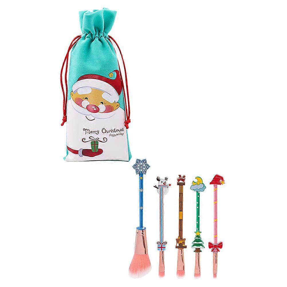 Makeup Tool Set for Makeup Including 15Pcs Christmas Themed Brushes