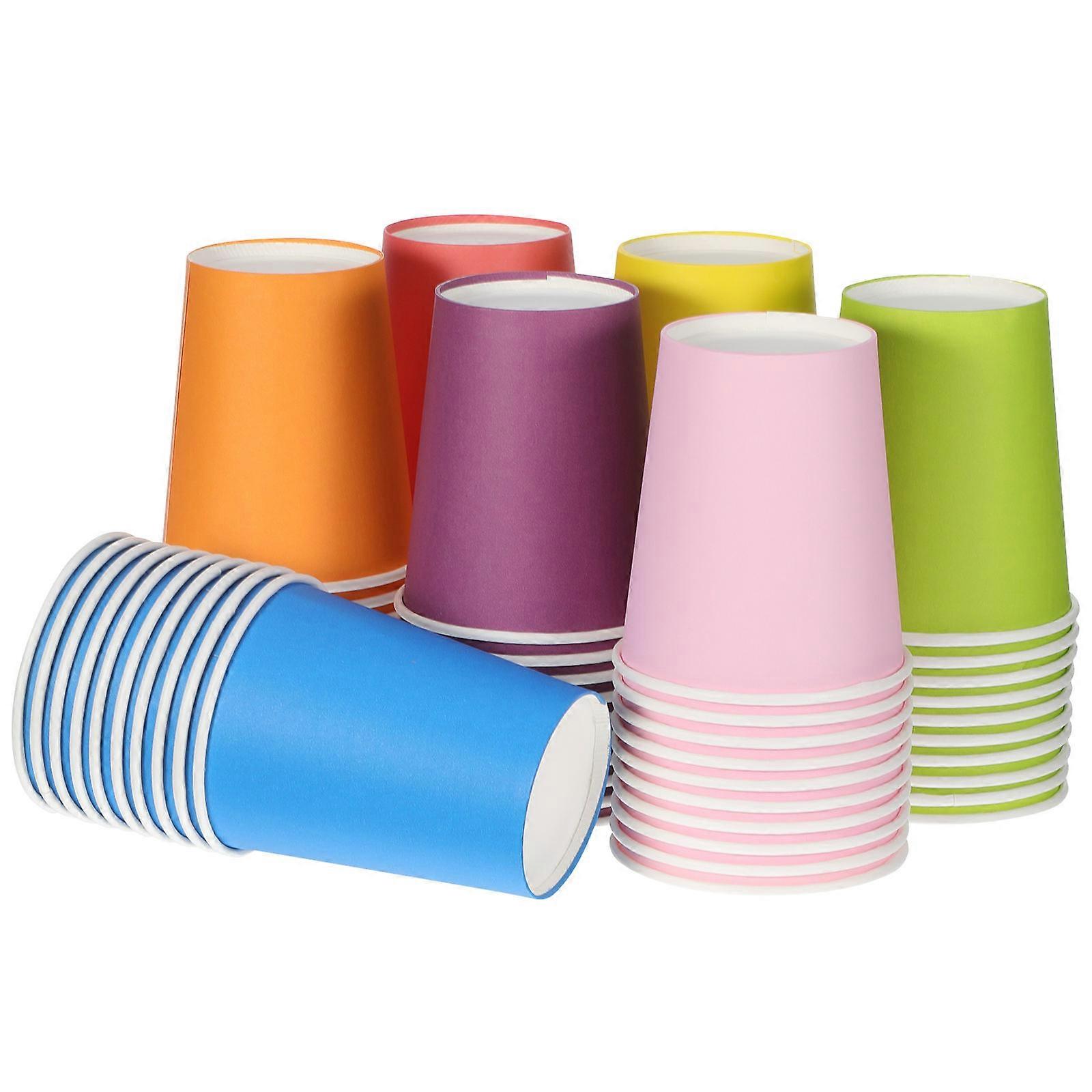 Disposable Cups Solid Paper Thick Drinking Cups for Party Supplies 70Pcs