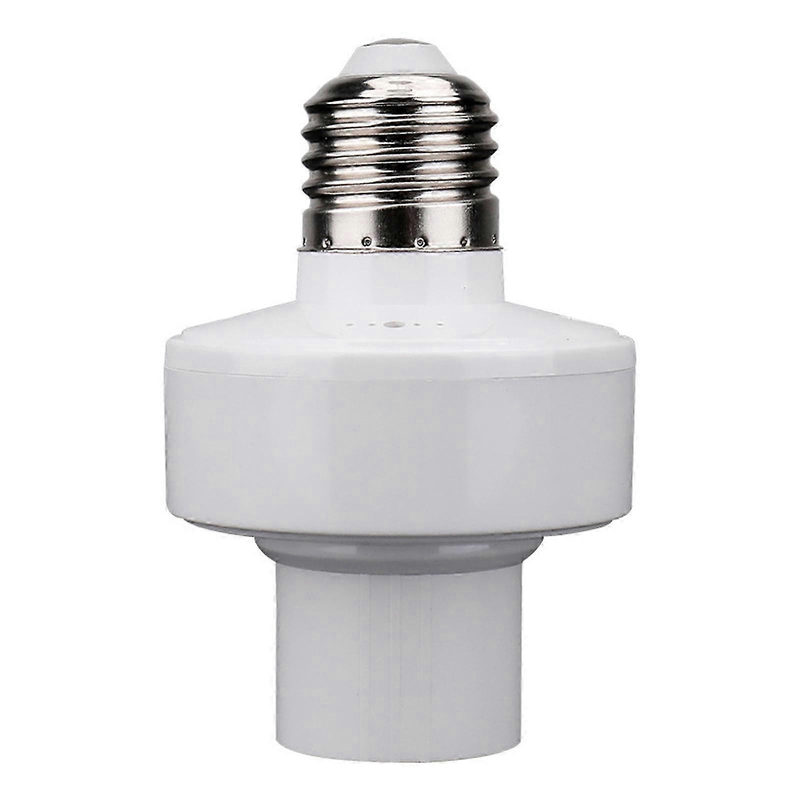 Smart Light Holder Timing Function Timer Setting Voice Command Flame Retardant Easy Installation Control-Light PC Material Universal Smart Light Socke