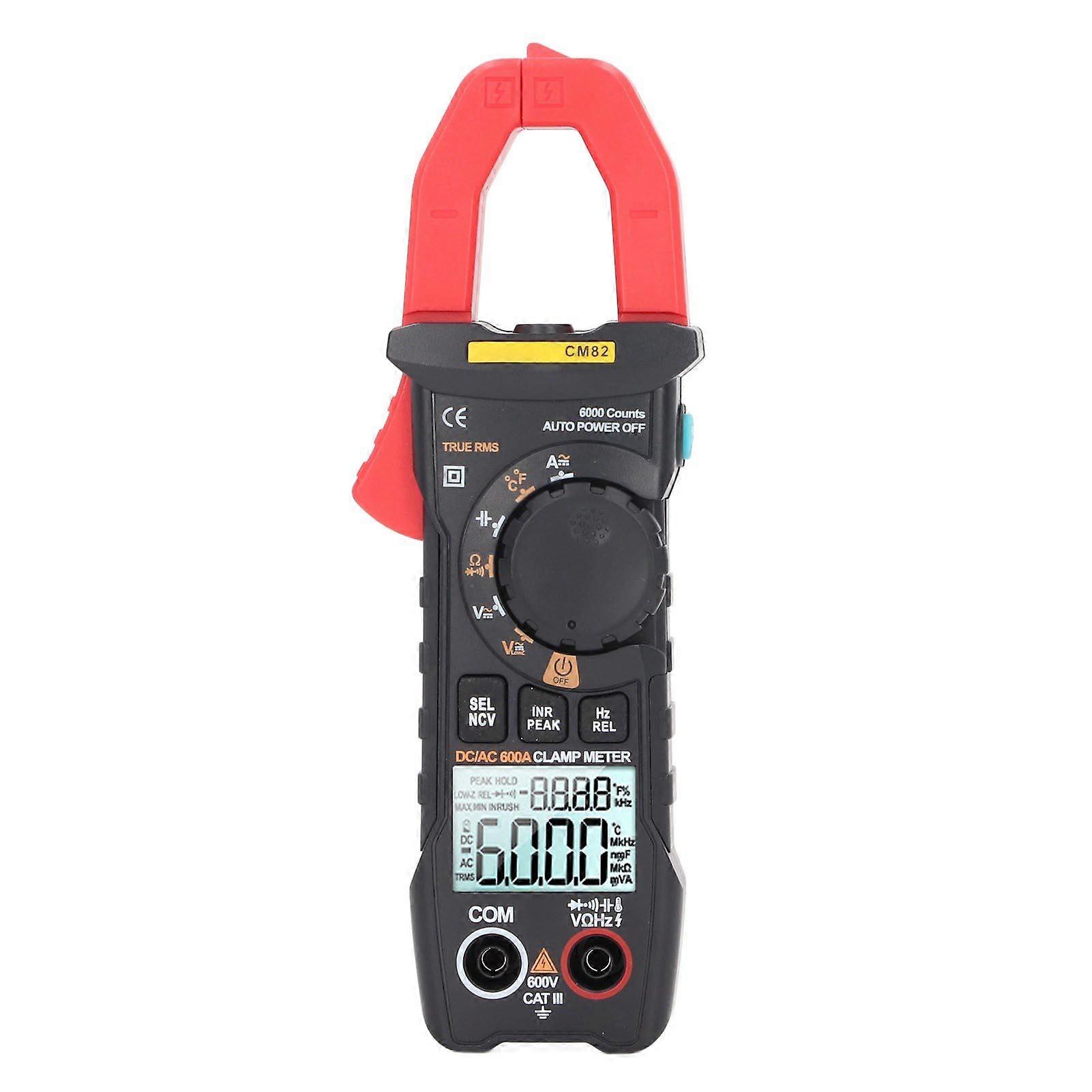 Digital Clamp Meter Multimeter 600A AC DC Amp Voltage Temperature Capacitance Tester