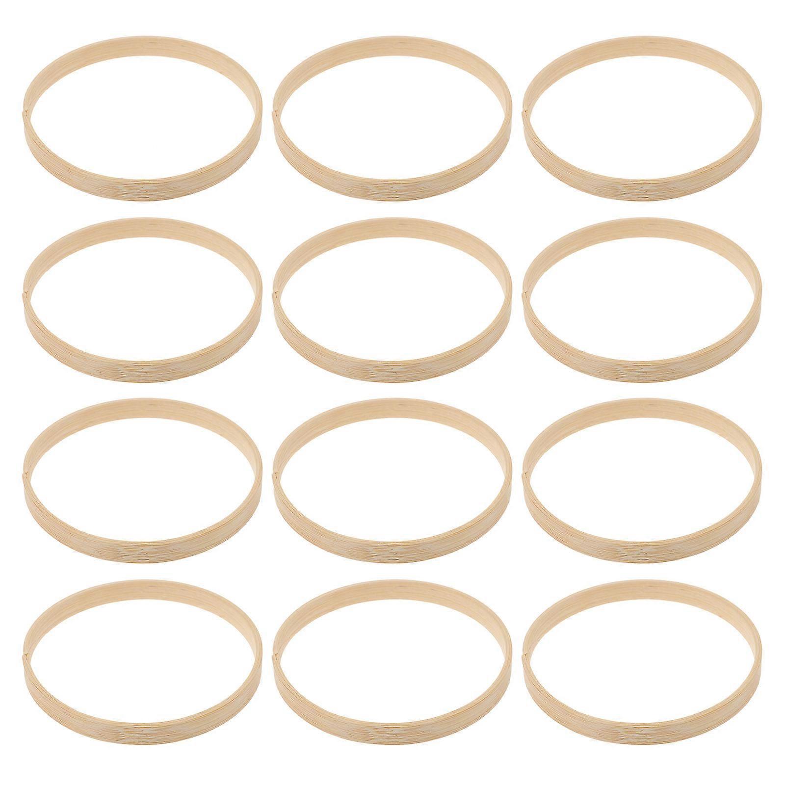 Bamboo Dream Catcher Ring for Craft Making 12Pcs Smooth Material