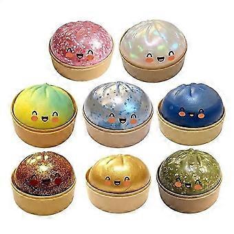 Mystery Squishy Bun Dumpling SJELDENT GLITTER Limited Edition Gaver