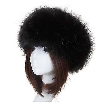 Frauen Dicke flauschige Plüsch Hut Winter Warm Soft Ski Stirnband Ohr Kopf Wärmer