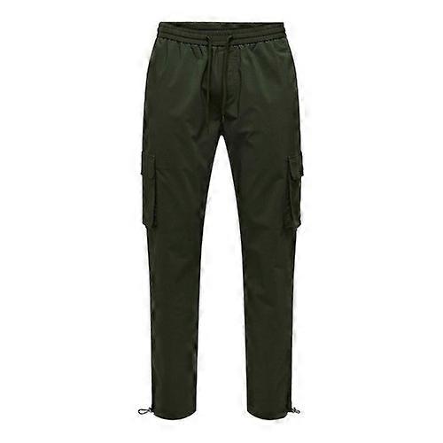 Only Mens Drawstring Waist Cargo Trousers