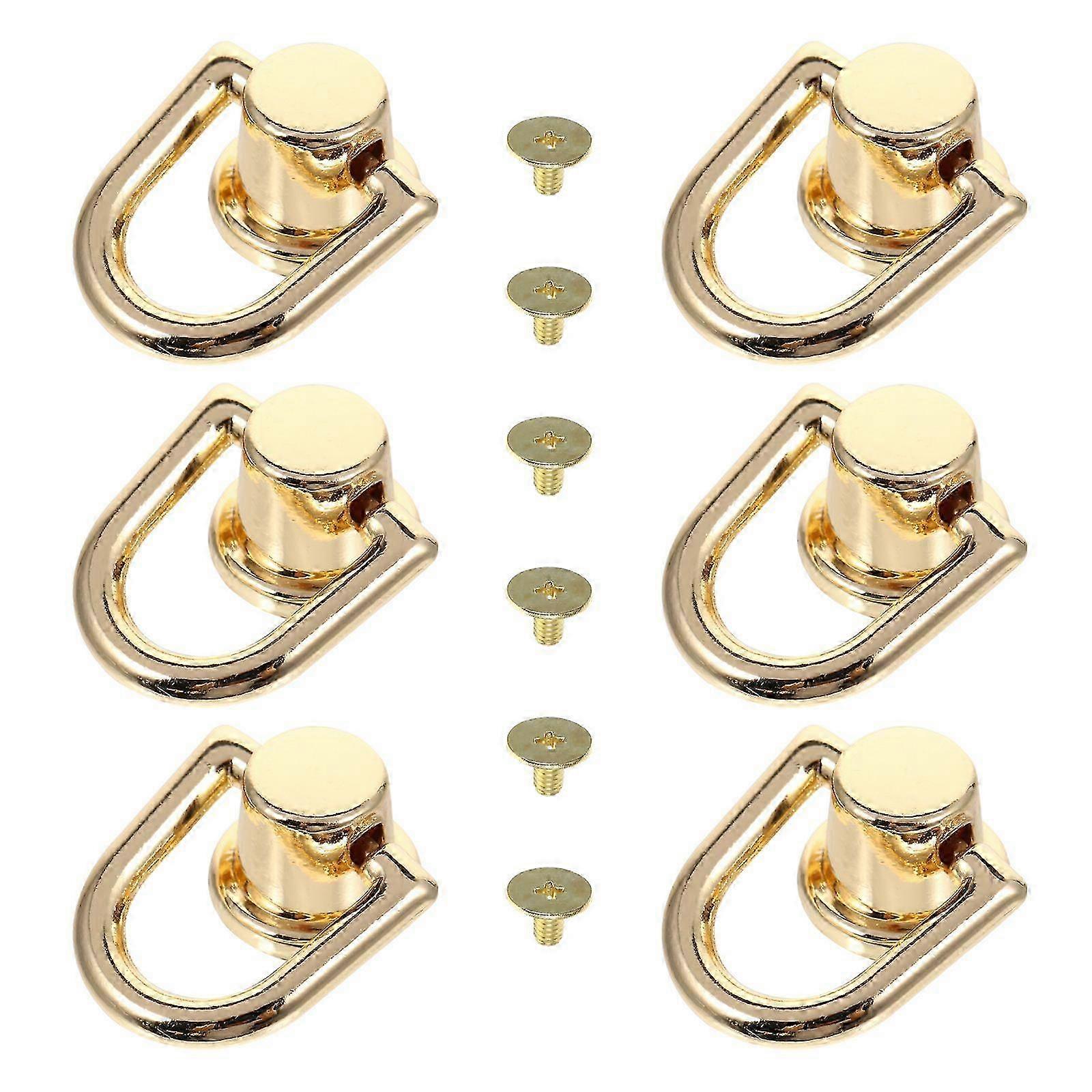 6pcs Multifunctional D Ring Alloy DIY D Button Useful Backpack Accessories