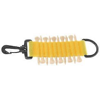 Compacte rechthoekige houder voor golftees (10 stuks), ideaal voor golfers en andere buitensporters.