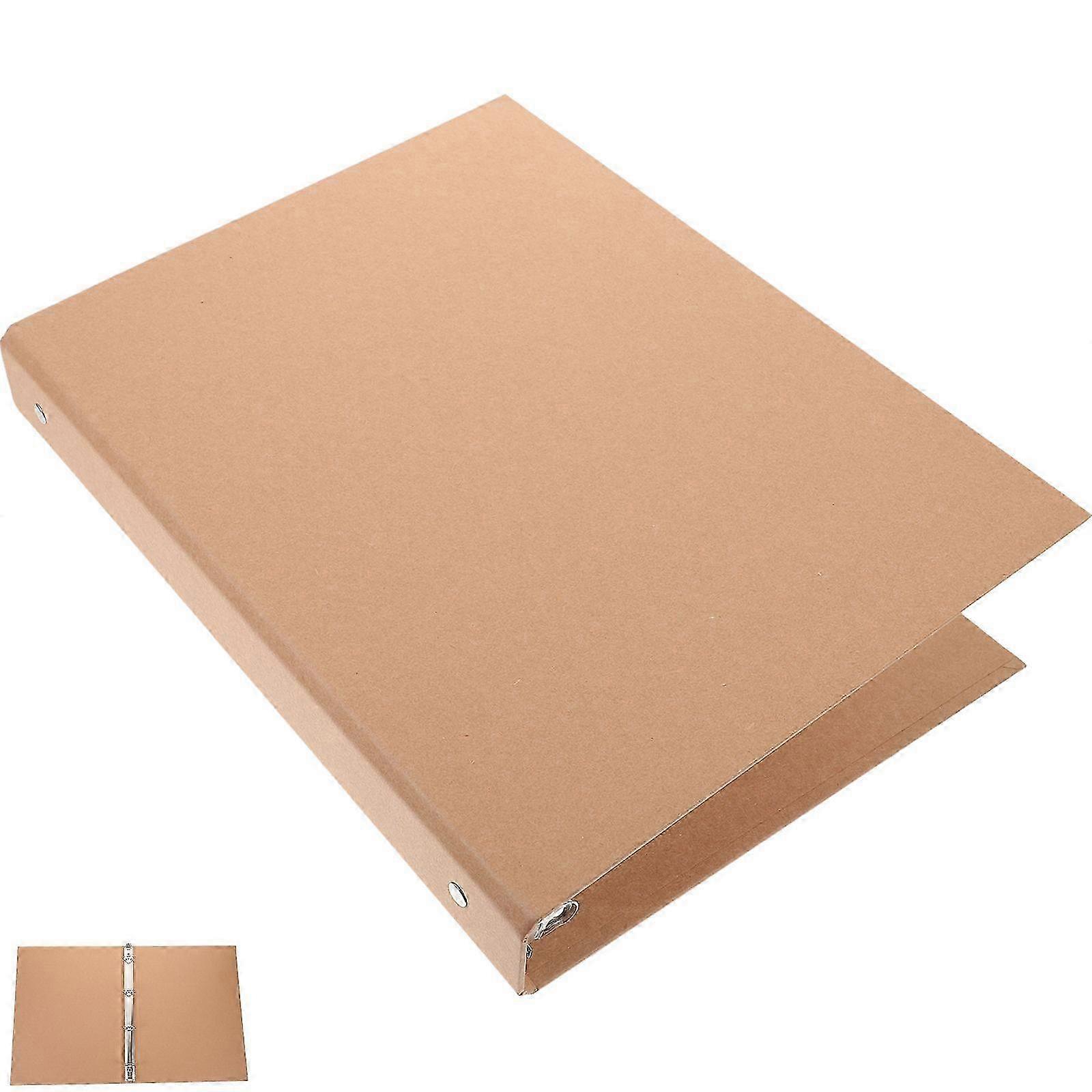 Binder Cover Ring Binder Notebook Binder Cover Kraft Paper Binder Reusable Notebook Shell