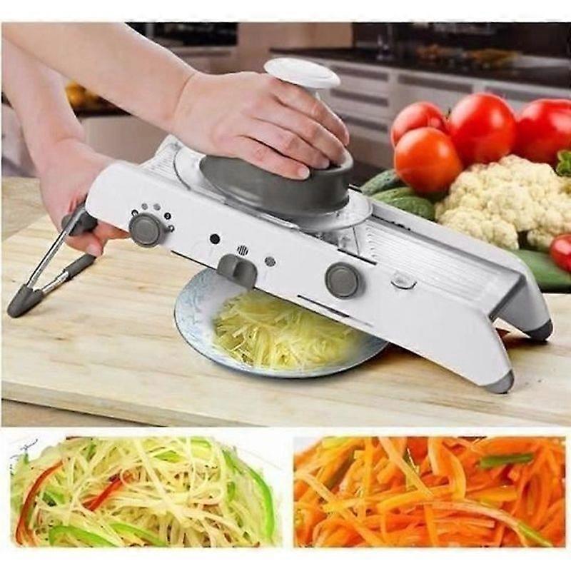 Professional Multifunctional Kitchen Mandolin - YOSOO - Foldable Vegetable Mandolin - 3 Adjustable Buttons