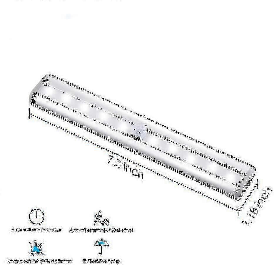 3 Pack Upgraded Usb Rechargeable 10 Led Magnetic Motion Sensor Light