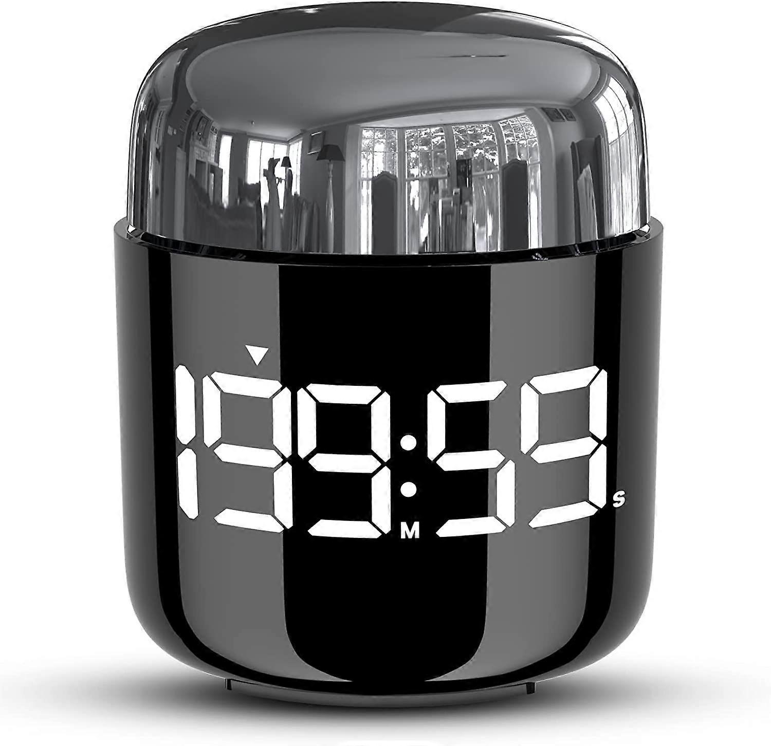 Dww Digital Kitchen Timer, Round Bottle Shape Kitchen Timer with Full LED Screen, 3 Adjustable Volume Settings, Stopwatch & Countdown Timer for Cookin
