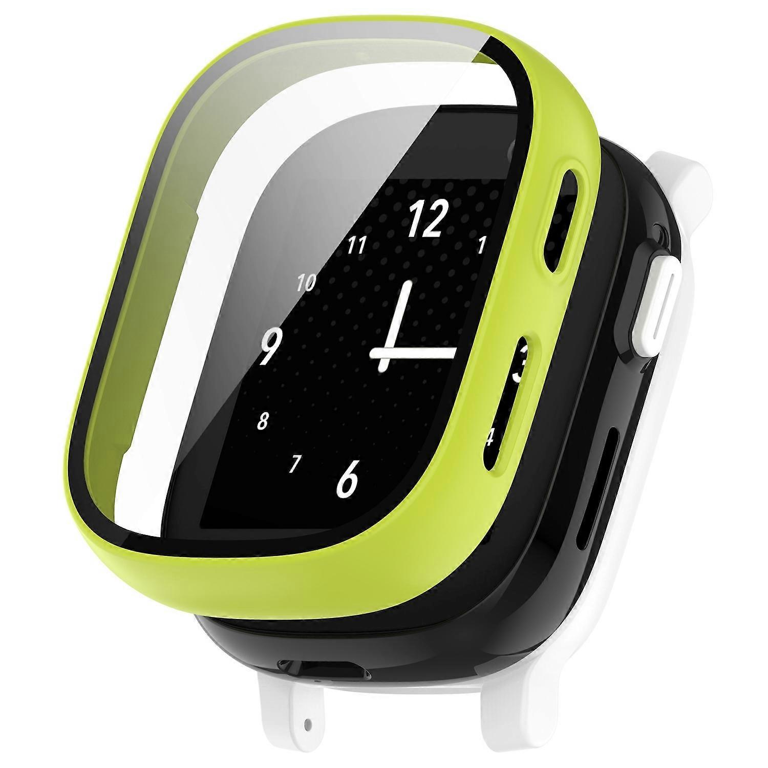 For Xplora X6 Play / X6 Children Plastic Watch Case + H9 Screen Protector Green