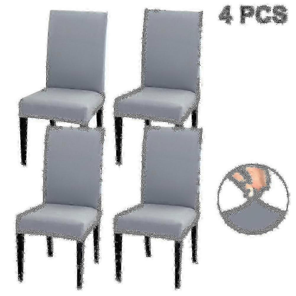4 Pack Dining Chair Slipcovers Stretch Removable Washable