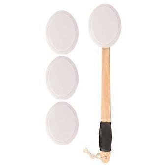 Back Applicator for Cream Application with 1Set Replacement Brush Heads