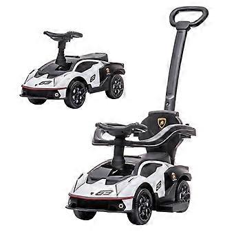 Licensed 2 in 1 Baby Ride on Push Car Toddler Push Along Car with Parent Handle Sliding Car with Horn Steering Wheel NO POWER for 1 - 3 Years, White