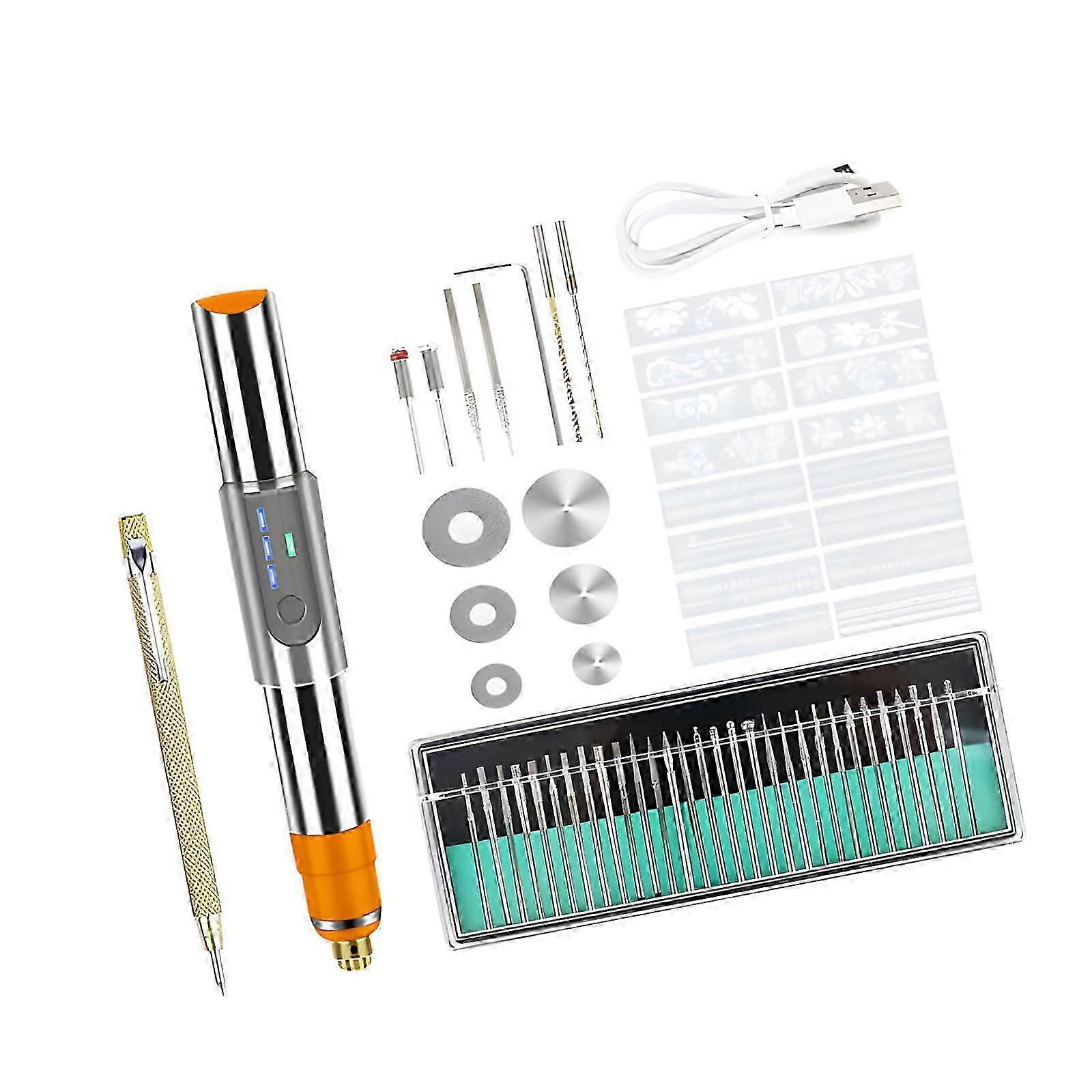 56 In 1 Multiple Divisions Engraving Pen Handheld for Hard Soft Substrate Processing